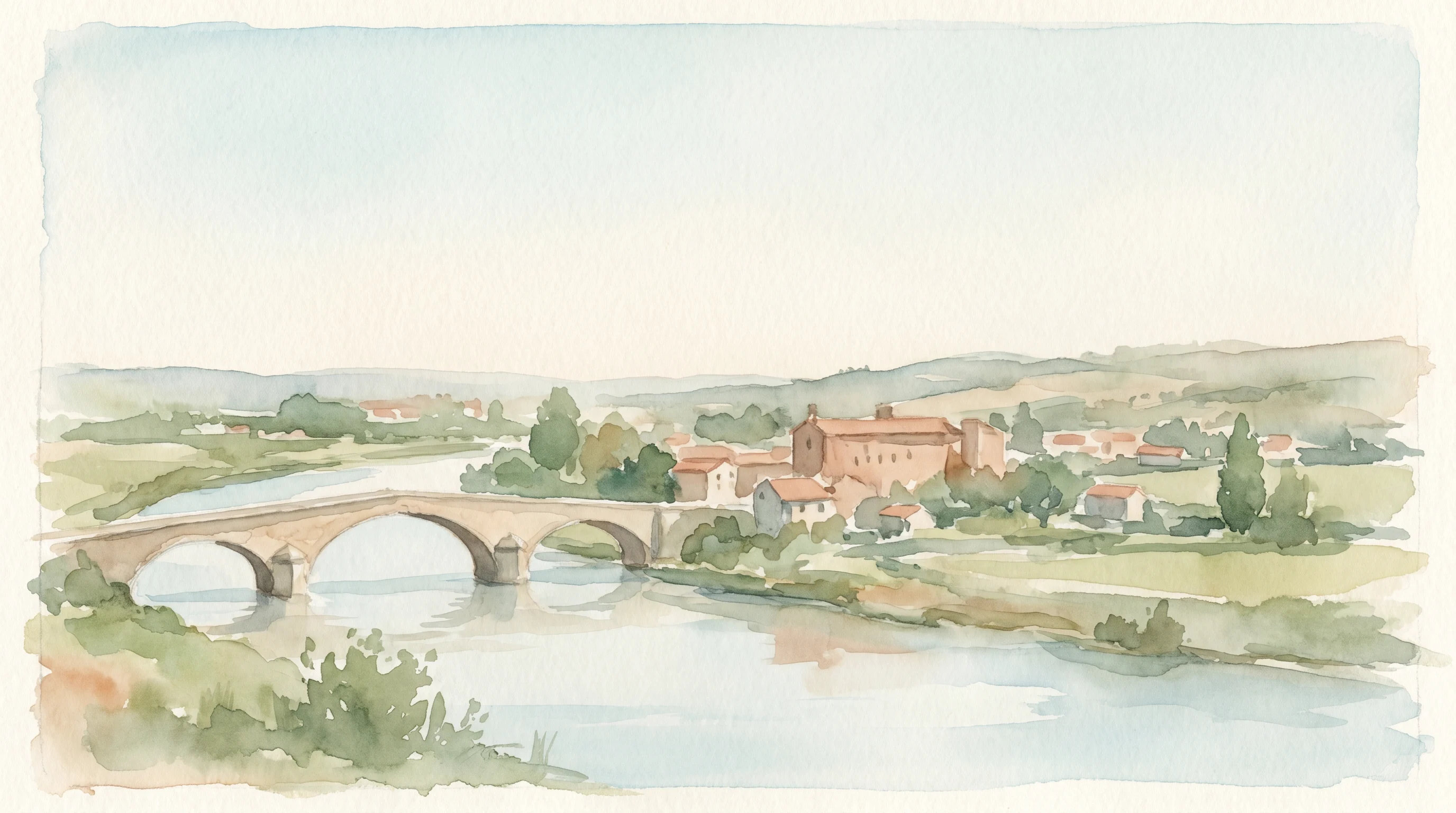 A watercolour of North Richmond in the Hawkesbury — its streets, river flats and access
